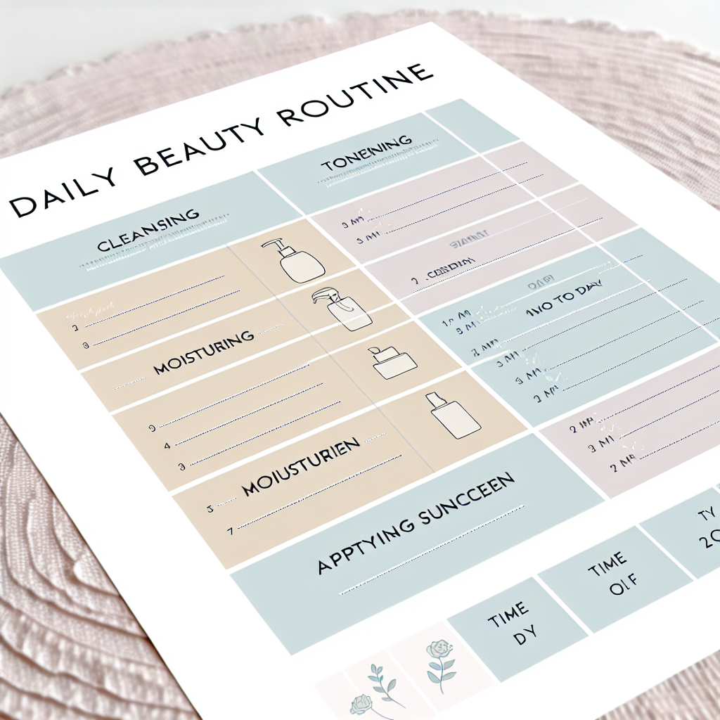 “Daily Beauty Routine Printable”