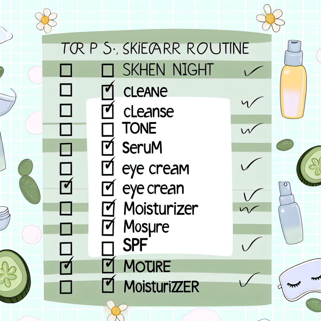 “Skincare Routine Checklist”